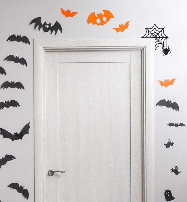 Halloween Decorative Holiday Door Trim Corners - Monsters, Witch, Mummy, Ghosts, Skeleton and more / Spiderweb / Spider / Tarantula51