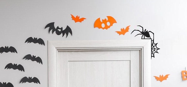 Halloween Decorative Holiday Door Trim Corners - Monsters, Witch, Mummy, Ghosts, Skeleton and more / Spiderweb / Spider / Tarantula55