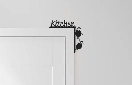 Kitchen Sheep Door Topper / Door Trim Corners / Airbnb / Pantry Sign167