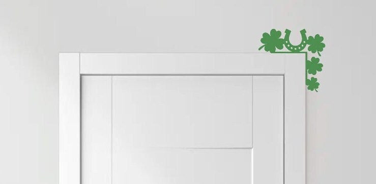 St Patrick's Day Door Topper | Four Leaf Clover | Horseshoe | Luck of the Irish | Lucky | Green | Door Trim | Leprechaun | Pot of Gold179